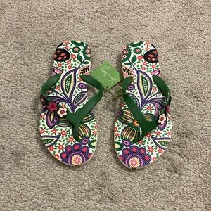 Vera Bradley Colorful Floral Flip Flops